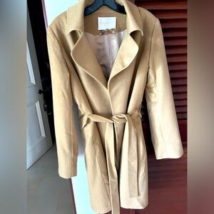 Fleurette camel cashmere coat size 6